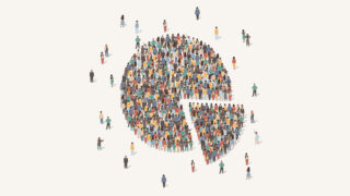 graphic of people as a pie graph
