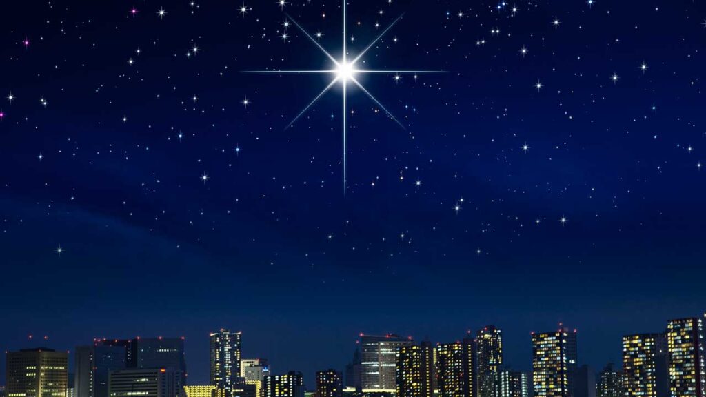 art shot of star in sky