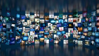 wall of screens