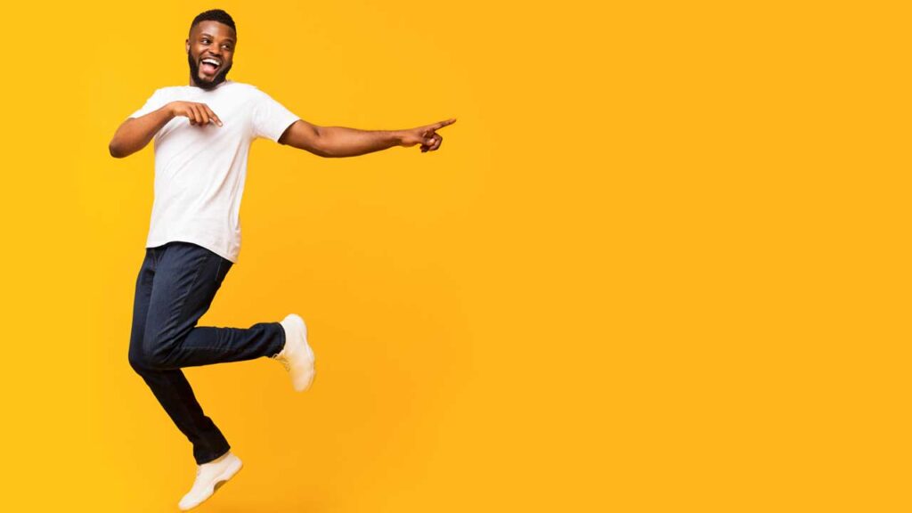 black man laughing