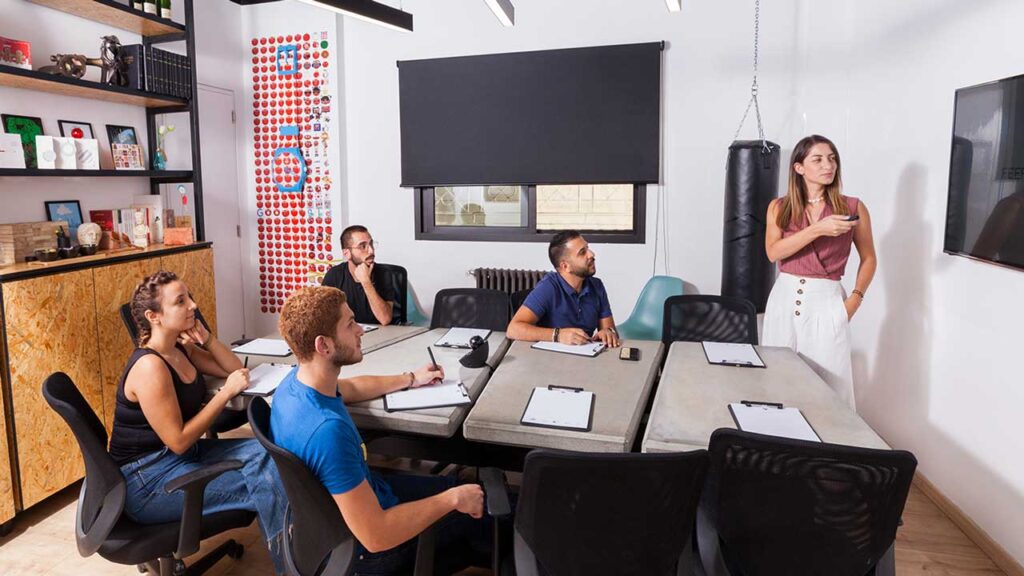 office people in conference room