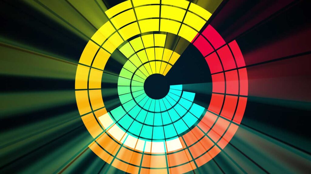 artistic image of color tiles
