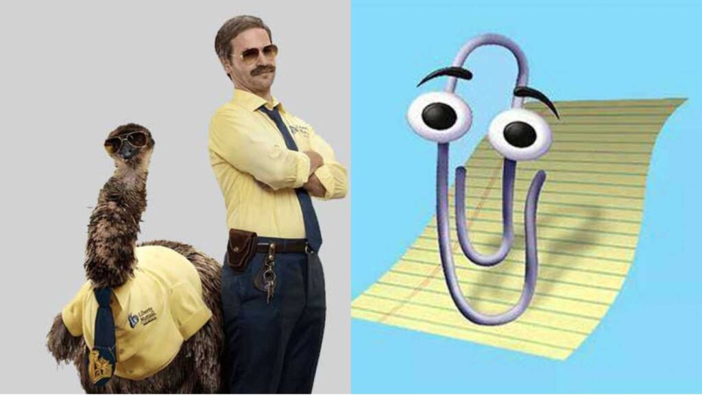 Liberty Mutual’s LiMu Emu & Doug and Microsoft’s Clippy!