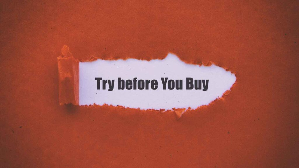 try before you buy