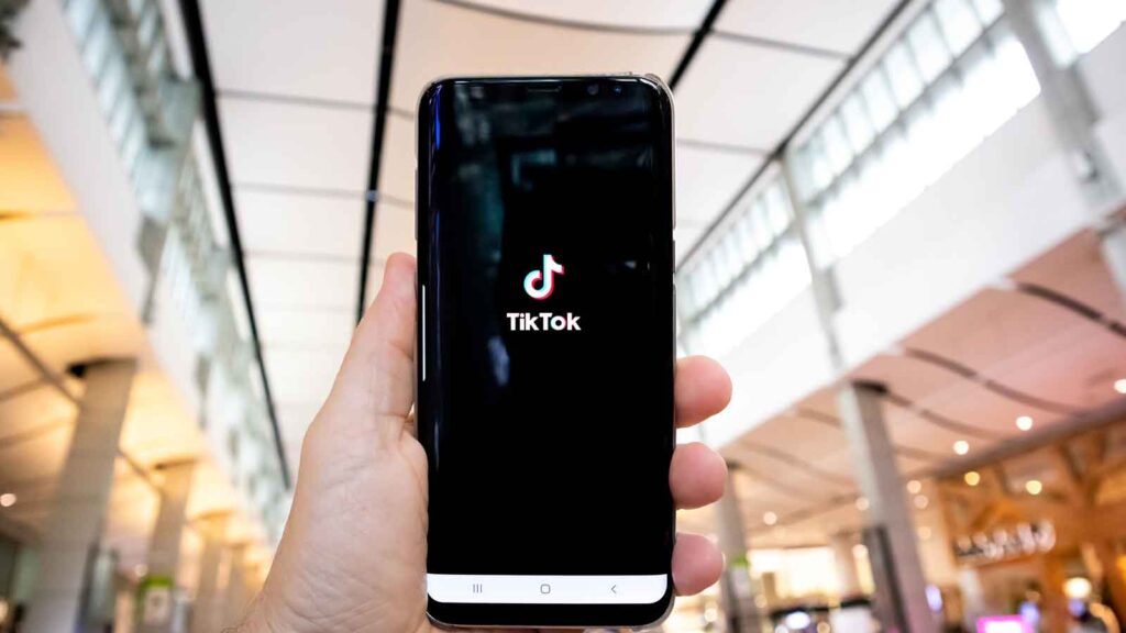 tik tok on a phone screen