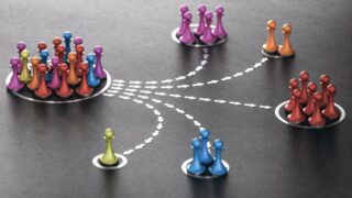 game pieces moving on a board