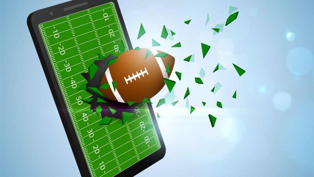football-breaking-smartphone-vector