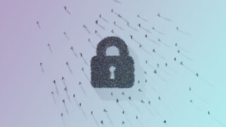 padlock made of people