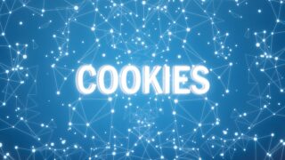 graphic of data points in space surrounding word of cookies