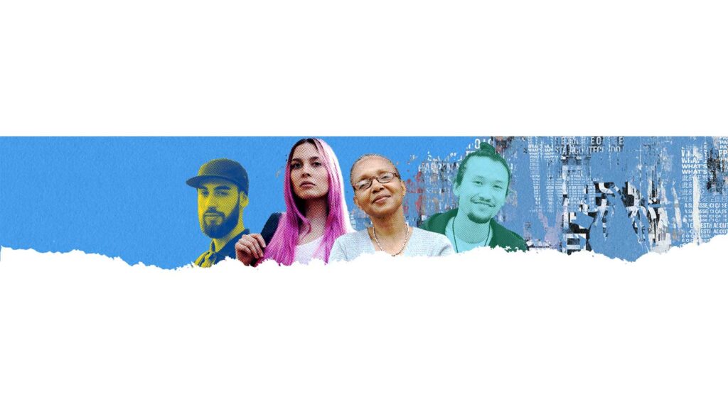 group of 4 diverse people