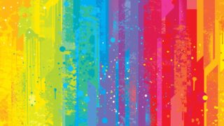 Pride LGBTQ rainbow drip paint graphic