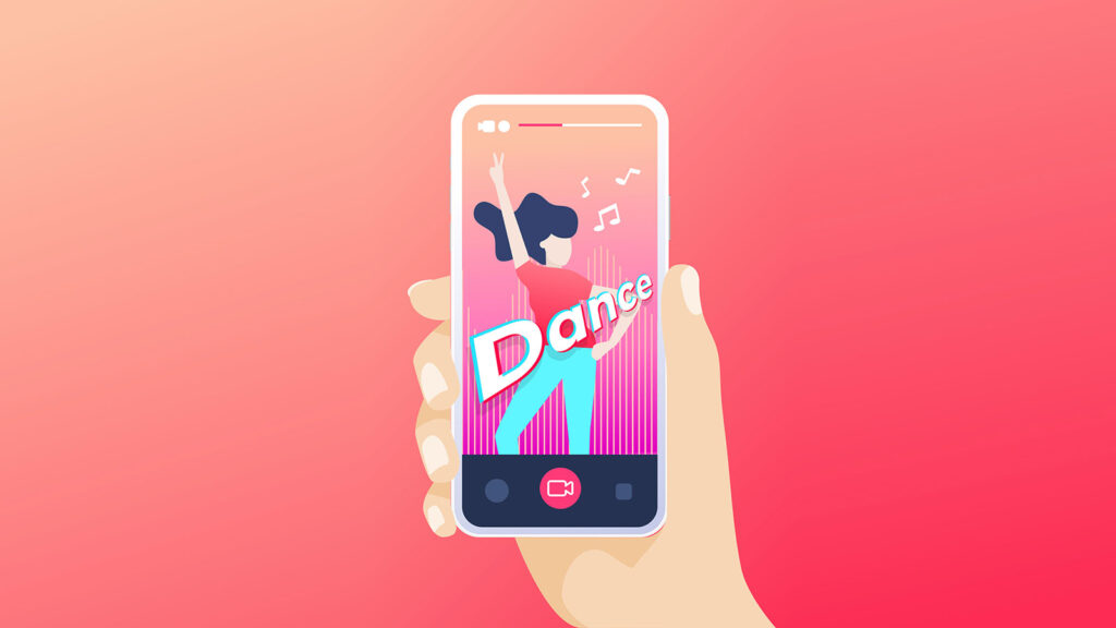 graphic of tiktok on phone