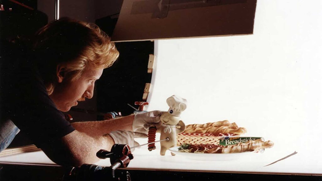 pillsbury doughboy in stop motion studio