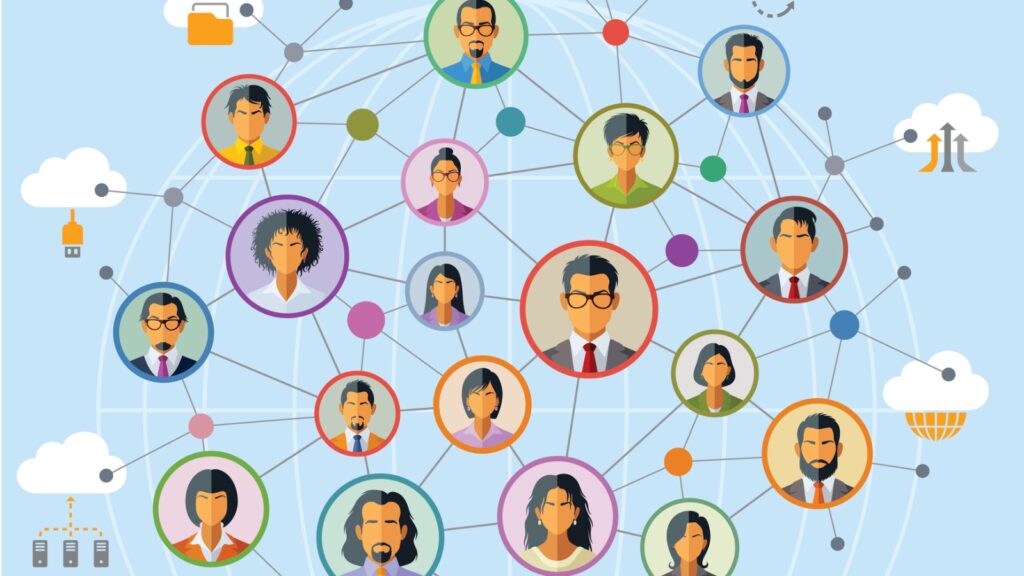 Illustration of a social media audience