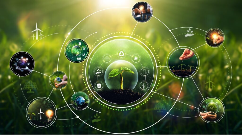 Sustainable development goals valid in future modern industry green picture