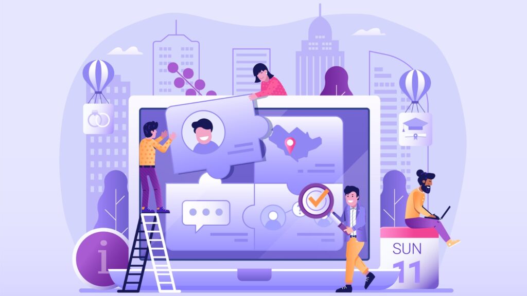 Customer Persona and User Behavior Concept stock illustration