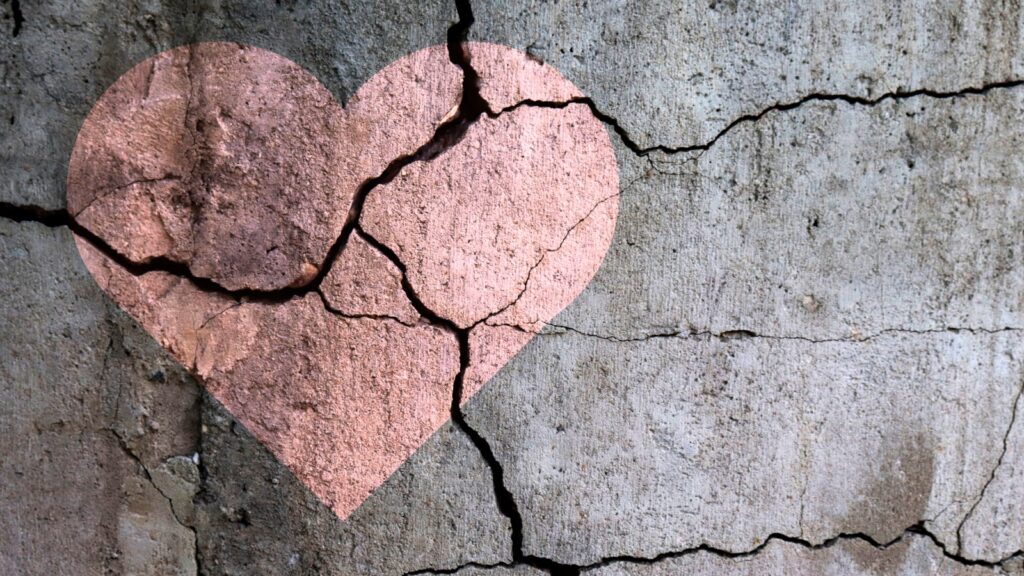 A broken heart. stock photo