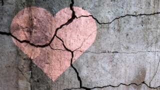 A broken heart. stock photo