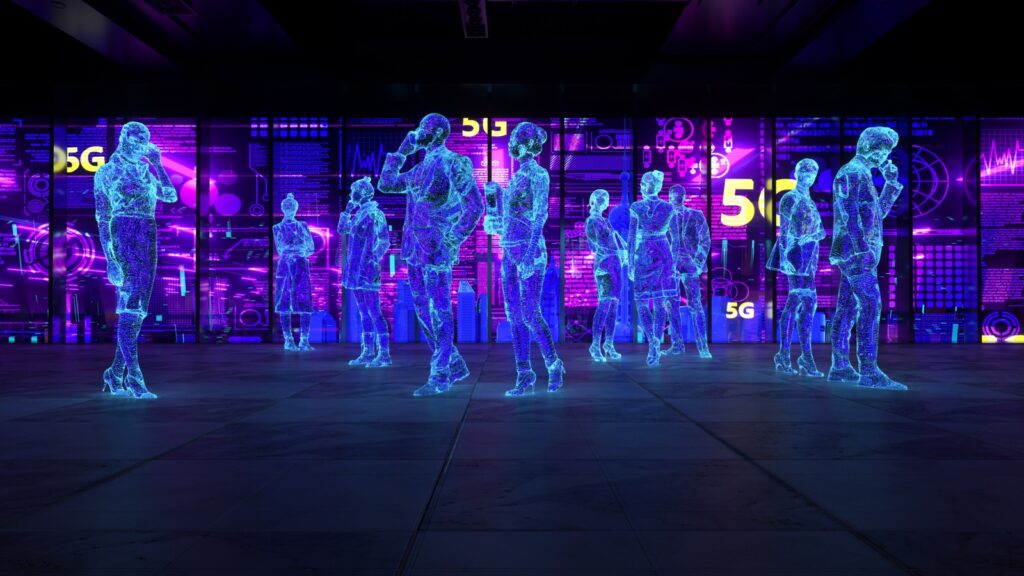 Abstract digital people / virtual meeting