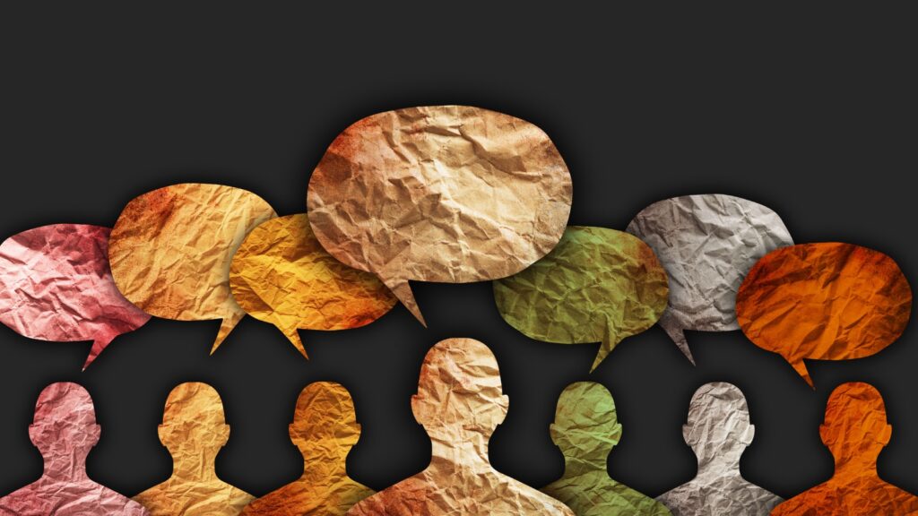 Diverse cultures, international communication concept.