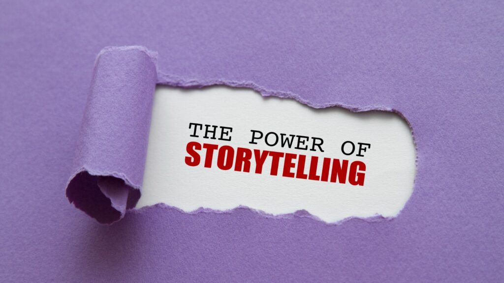 The power of storytelling stock photo