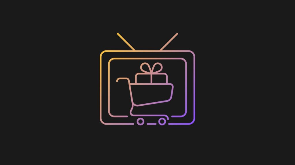 Shopping show gradient vector icon for dark theme