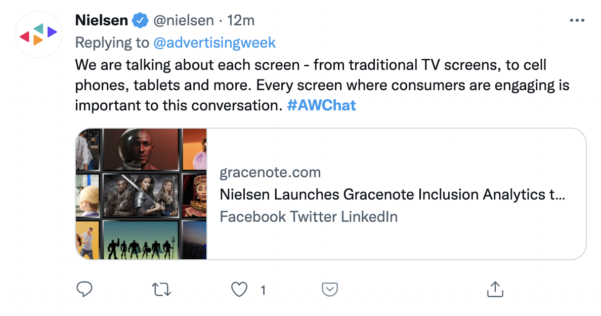 AWNewYork Twitter Chat series with Nielsen continues with part 2, read on grace note