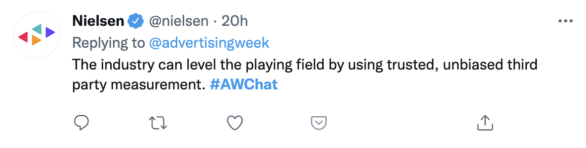 advertising week Nielsen twitter chat screen shot