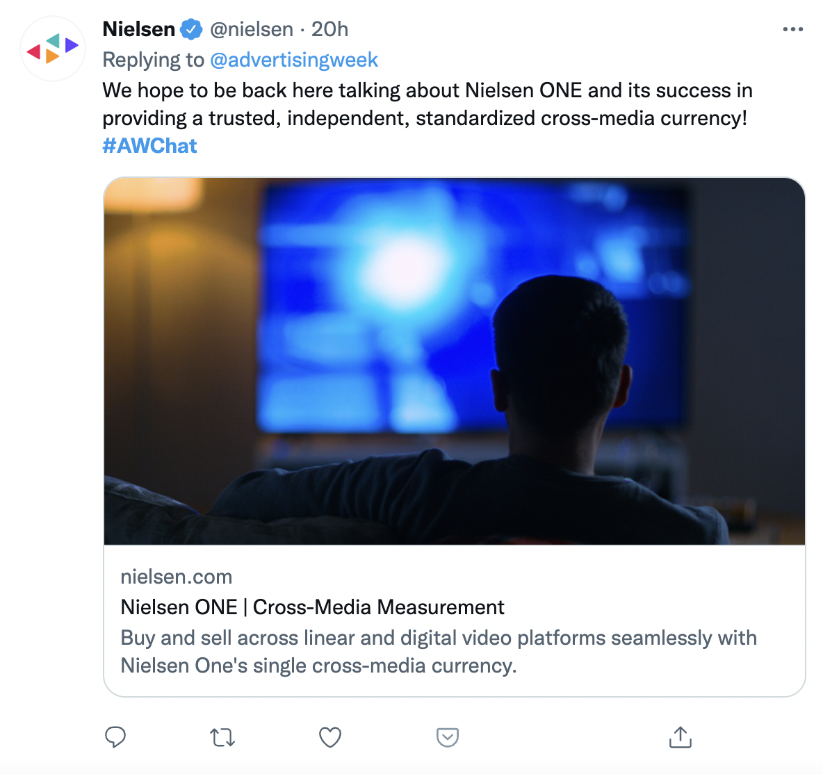 advertising week Nielsen twitter chat screen shot